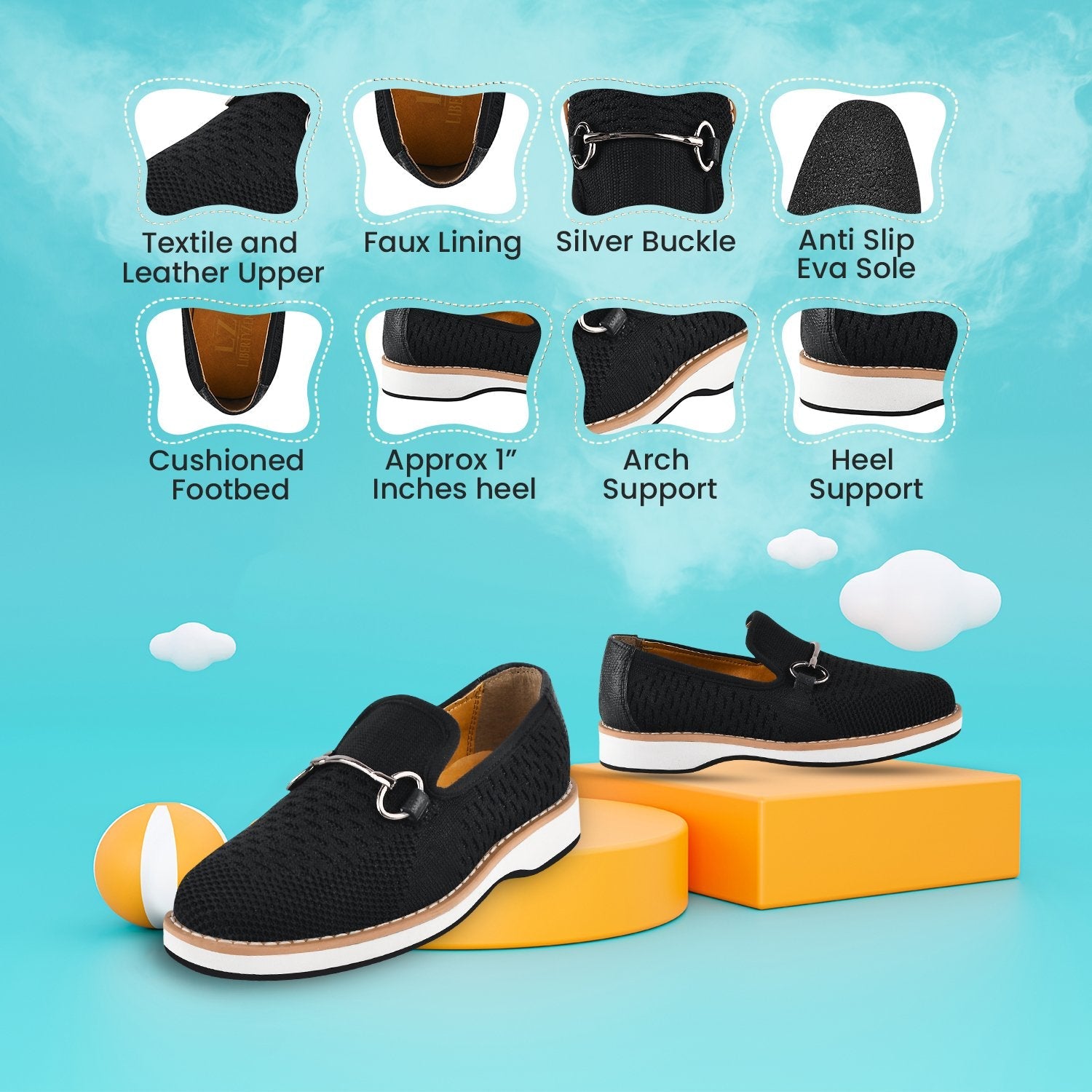 Liberty Zeno Joyce Textile Eva sole Style with Buckle Loafers for kids view 18