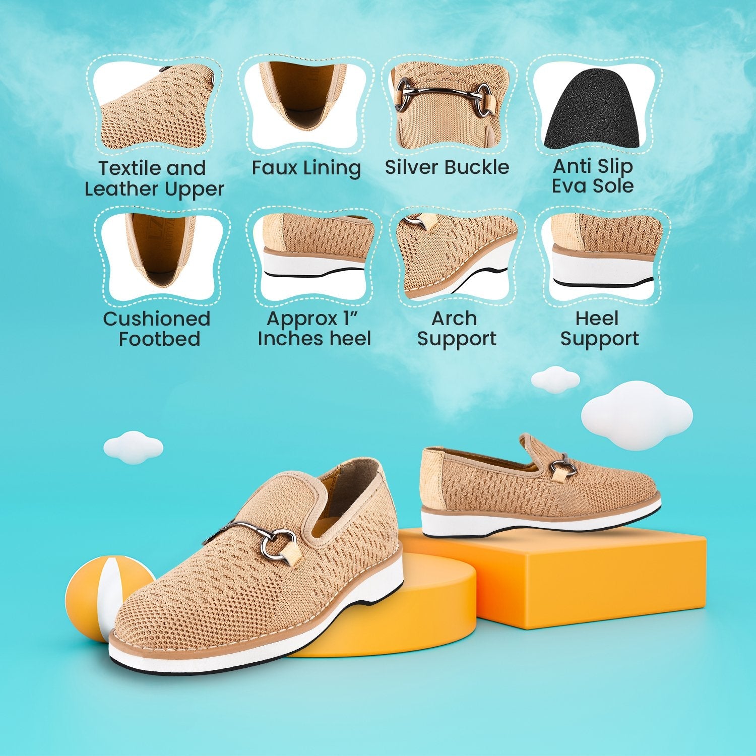 Liberty Zeno Joyce Textile Eva sole Style with Buckle Loafers for kids view 10