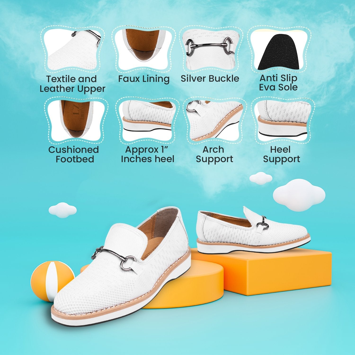 Liberty Zeno Joyce Textile Eva sole Style with Buckle Loafers for kids view 26