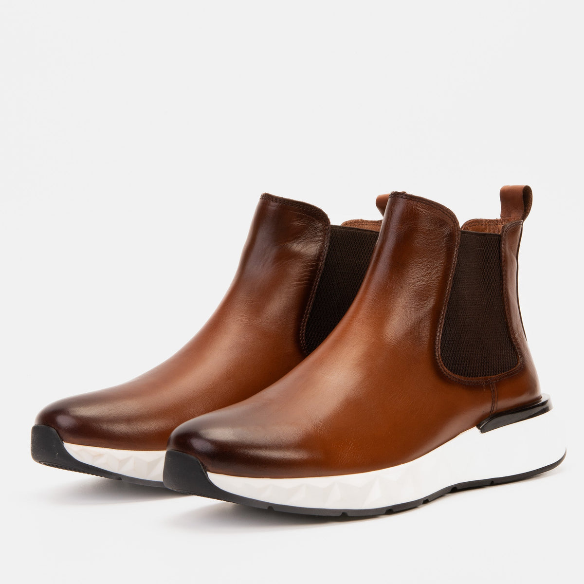 Vinci Leather The Apex Tan Leather Men Chealsea Boot – product view 4