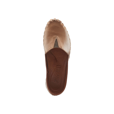 Spring Step Kathaleta women's brown slip-on shoe, top view