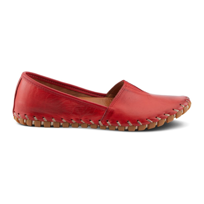 Spring Step Kathaleta women's red slip-on shoe, right-facing side view