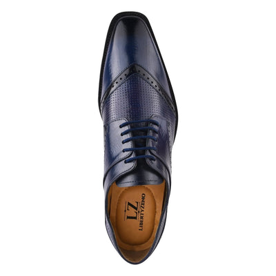 Liberty Zeno Kazma Leather Oxford Style Lace Up Dress Shoes