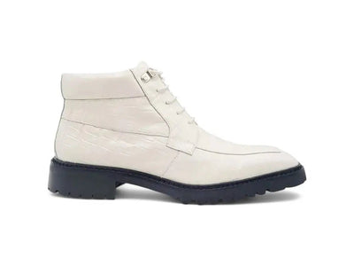 Carrucci Shoes KB Alligator Embossed Men's Leather Boots KB51650