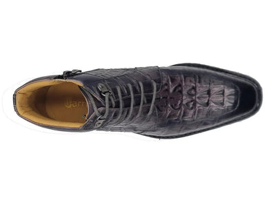 Carrucci Shoes KB Alligator Embossed Men's Leather Boots KB51650