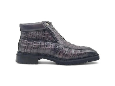 Carrucci Shoes KB Alligator Embossed Men's Leather Boots KB51650