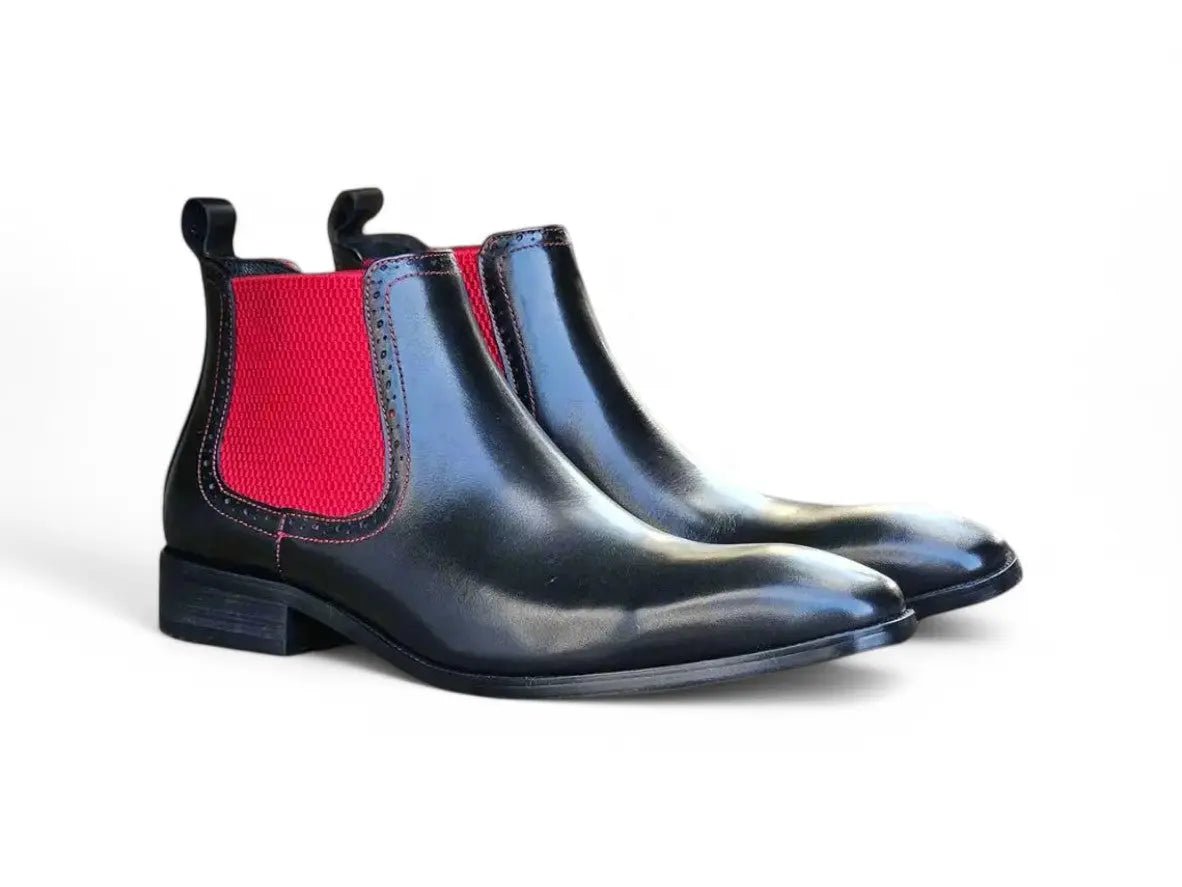 Carrucci Shoes KB Hand Burnished Chelsea Boots Leather Classic KB50311