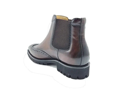 Carrucci Shoes KB Lug Sole Chelsea Boot Wingtip Toe Calf Leather KB51513