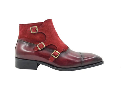 Carrucci Shoes Kb Three Buckles Monk Chukka Boot Calfskin KB50318SC