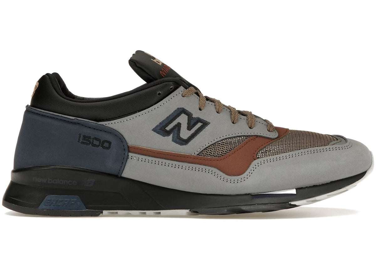 New Balance 1500 Made in England Men's Sneakers — Grey/Navy Nubuck Low-Top