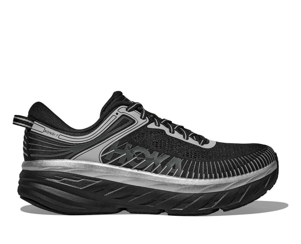 HOKA Bondi 7 Men's Running Shoes — Black/Stardust