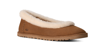 UGG Zora Ballet Womens Flats — Chestnut Suede
