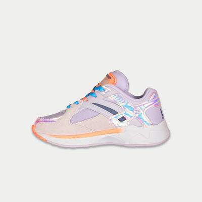 LA Gear Kids Catapult Light-Up Lowtop | Purple x Orange