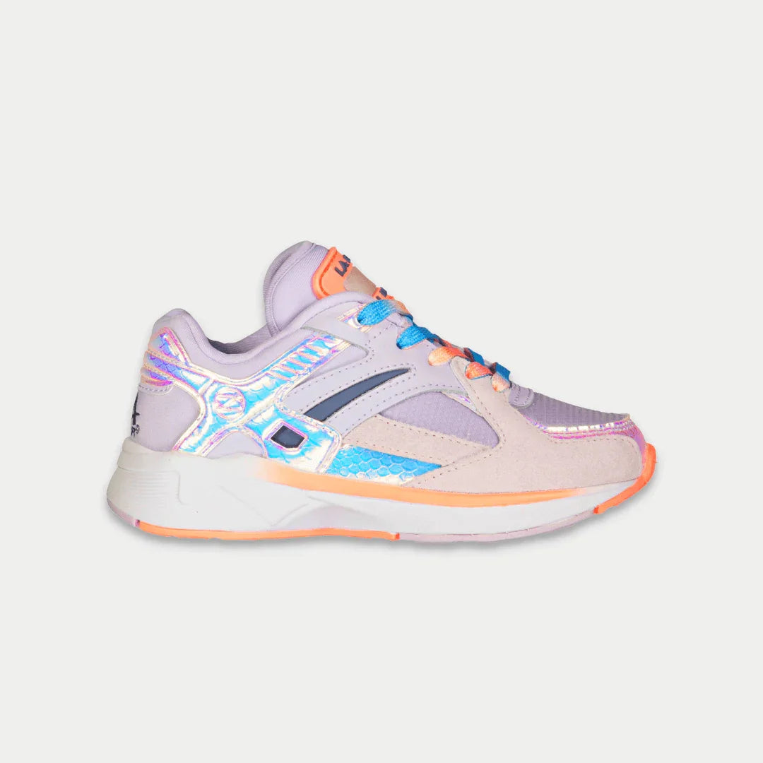 LA Gear Kids Catapult Light-Up Lowtop | Purple x Orange