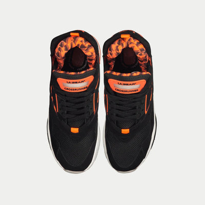 LA Gear Men's Turbo Light-Up Mid | Black x Neon Red