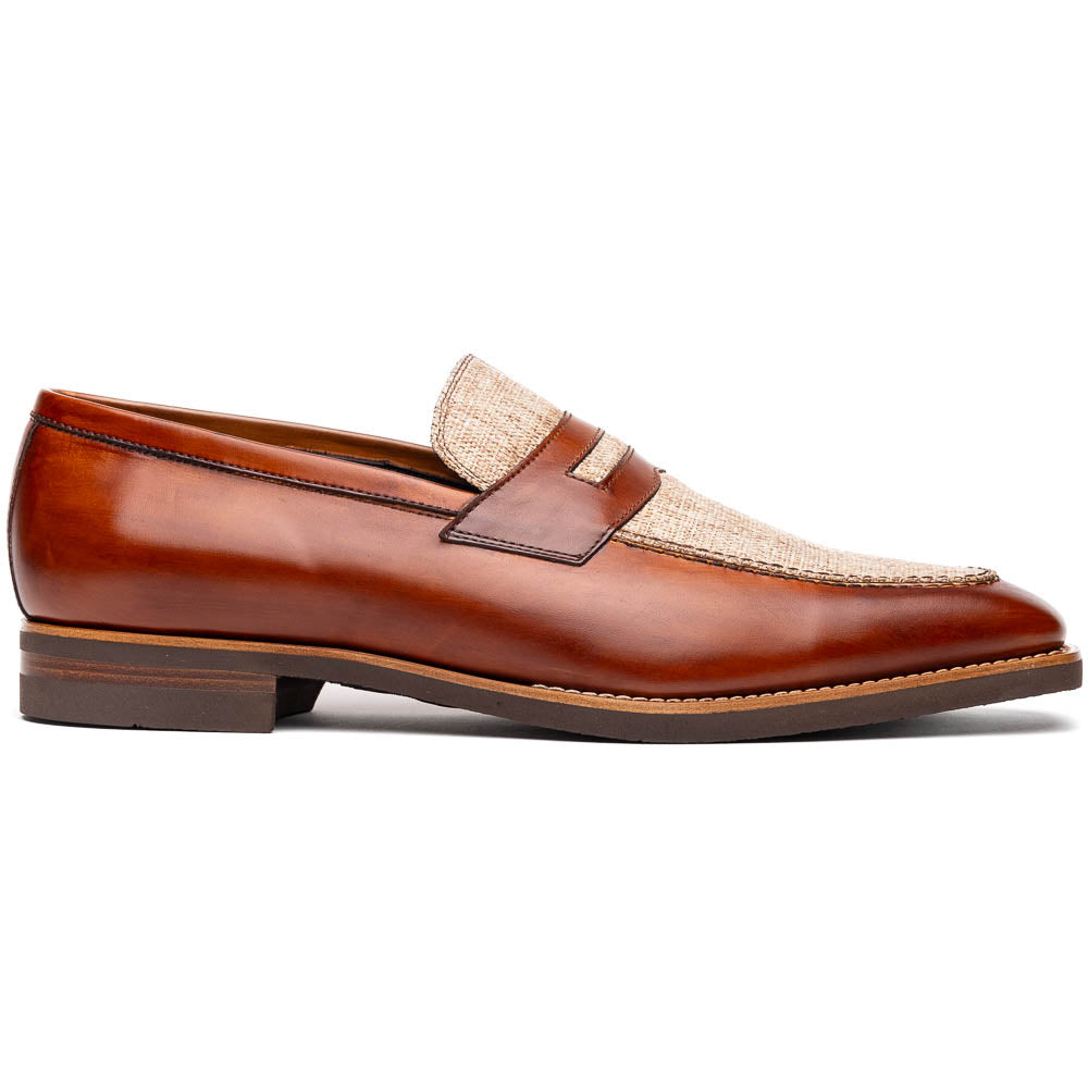 Zelli Italia 15-733-CGN Lago Italian Calfskin Slip On Loafer Cognac Front View