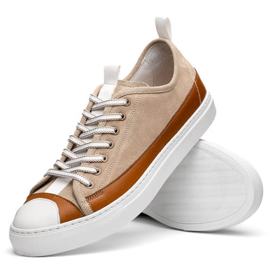 Zelli Italia Men's 65-360-TPE LANDO Sueded Calfskin Sneaker Taupe