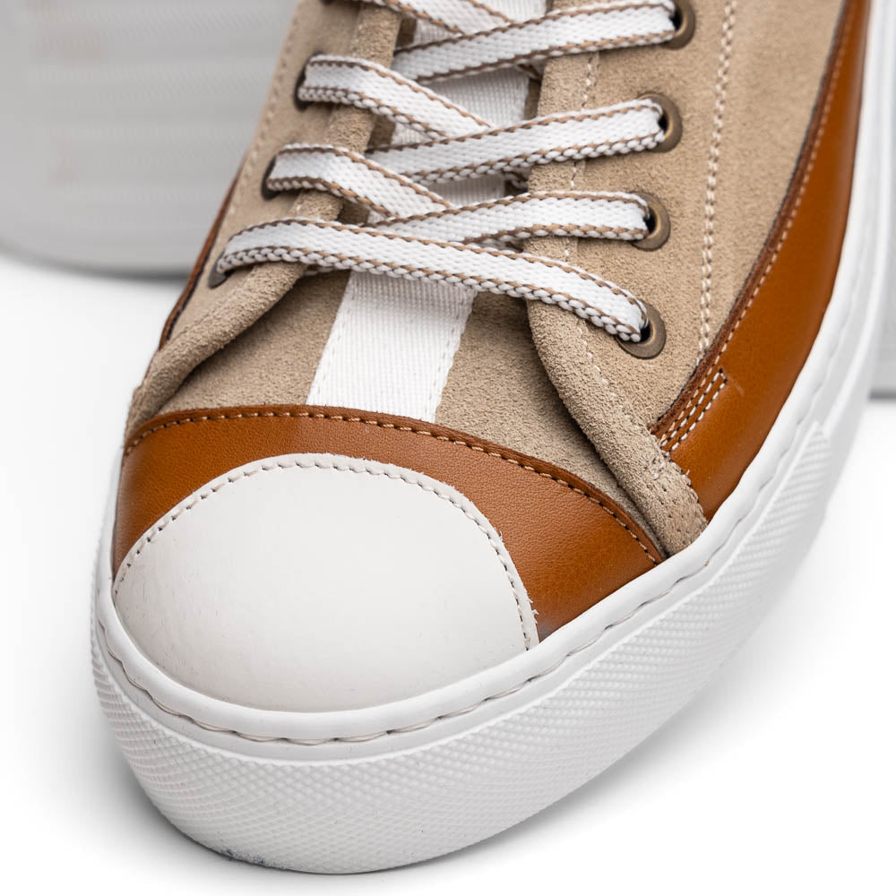 Zelli Italia Men's 65-360-TPE LANDO Sueded Calfskin Sneaker Taupe