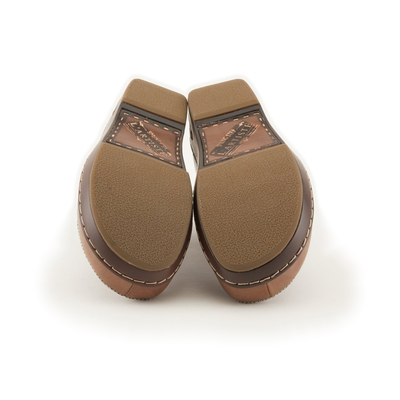 L'Artiste Burbank clogs in Grey, outsole view
