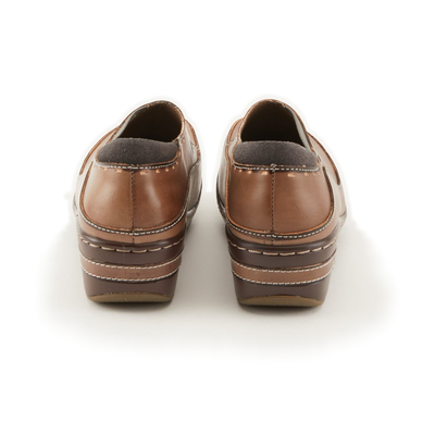L'Artiste Burbank clogs in Grey, rear view
