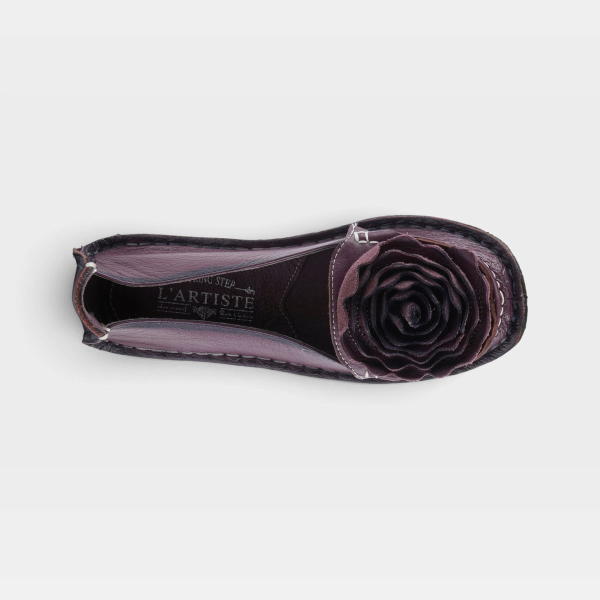 L'Artiste Dezi Purple flat, overhead view; original manufacturer photograph