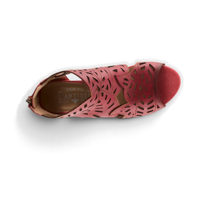 L'Artiste Icon Red sandal, overhead view; original manufacturer product photograph