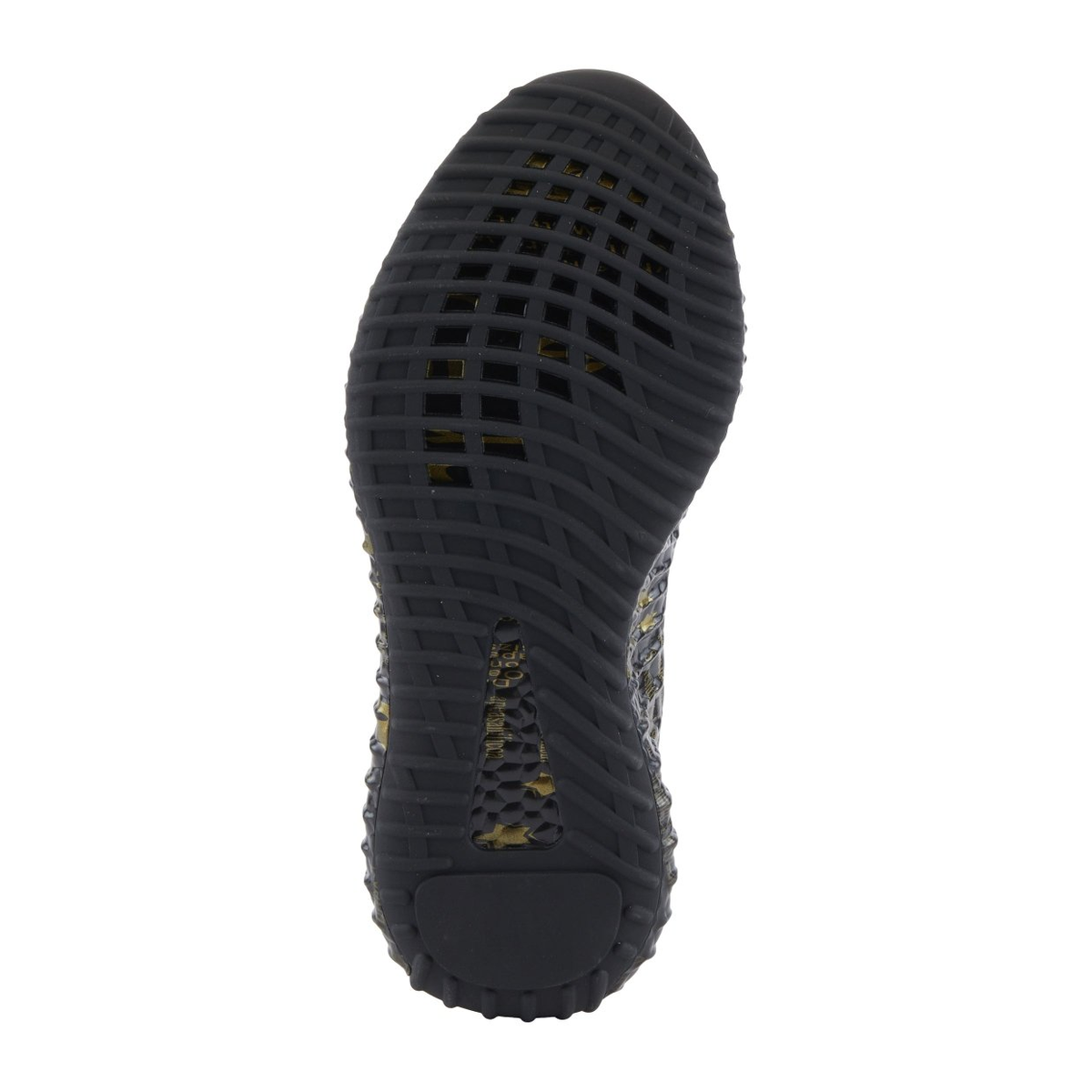 L'Artiste Javana women's gold multi sneaker, outsole view