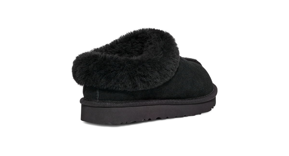 UGG Tazzette Womens Platform Slippers — Black Suede