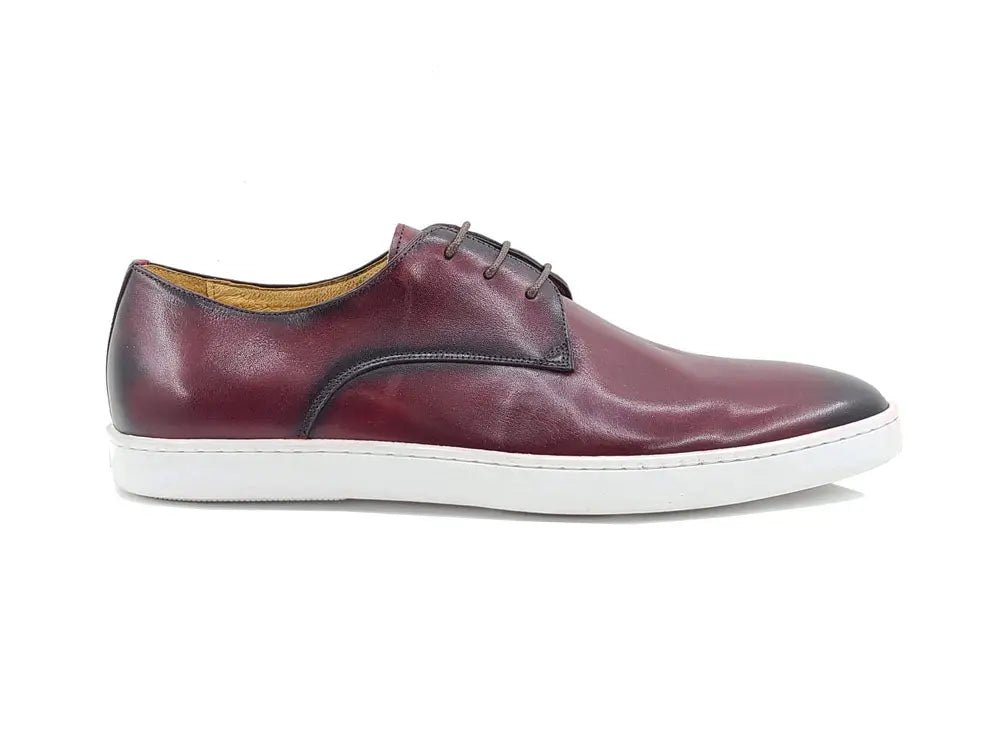 Carrucci Shoes Leather Derby Dress Sneaker Handmade Calf Leather KS52901