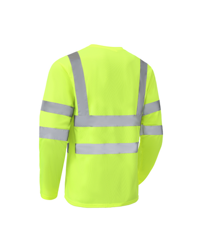 Ideal Club High Visibility ANSI/ISEA 107-2020, Type R, Class 3 Neon Long Sleeve Safety Shirt