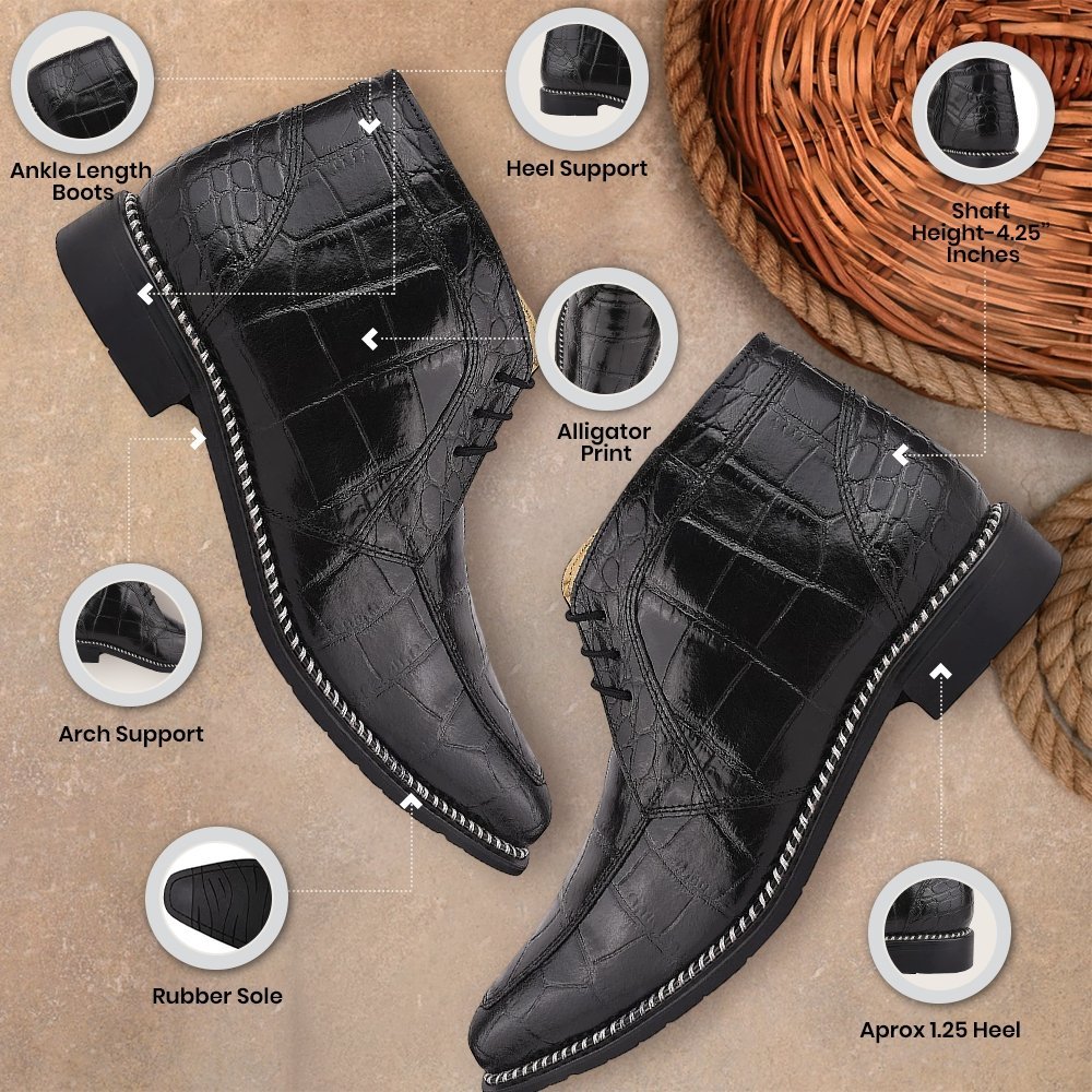 Liberty Zeno Liam Genuine Leather Lace - Up Style Boots for Men