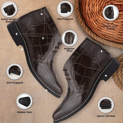 Liberty Zeno Liam Genuine Leather Lace - Up Style Boots for Men