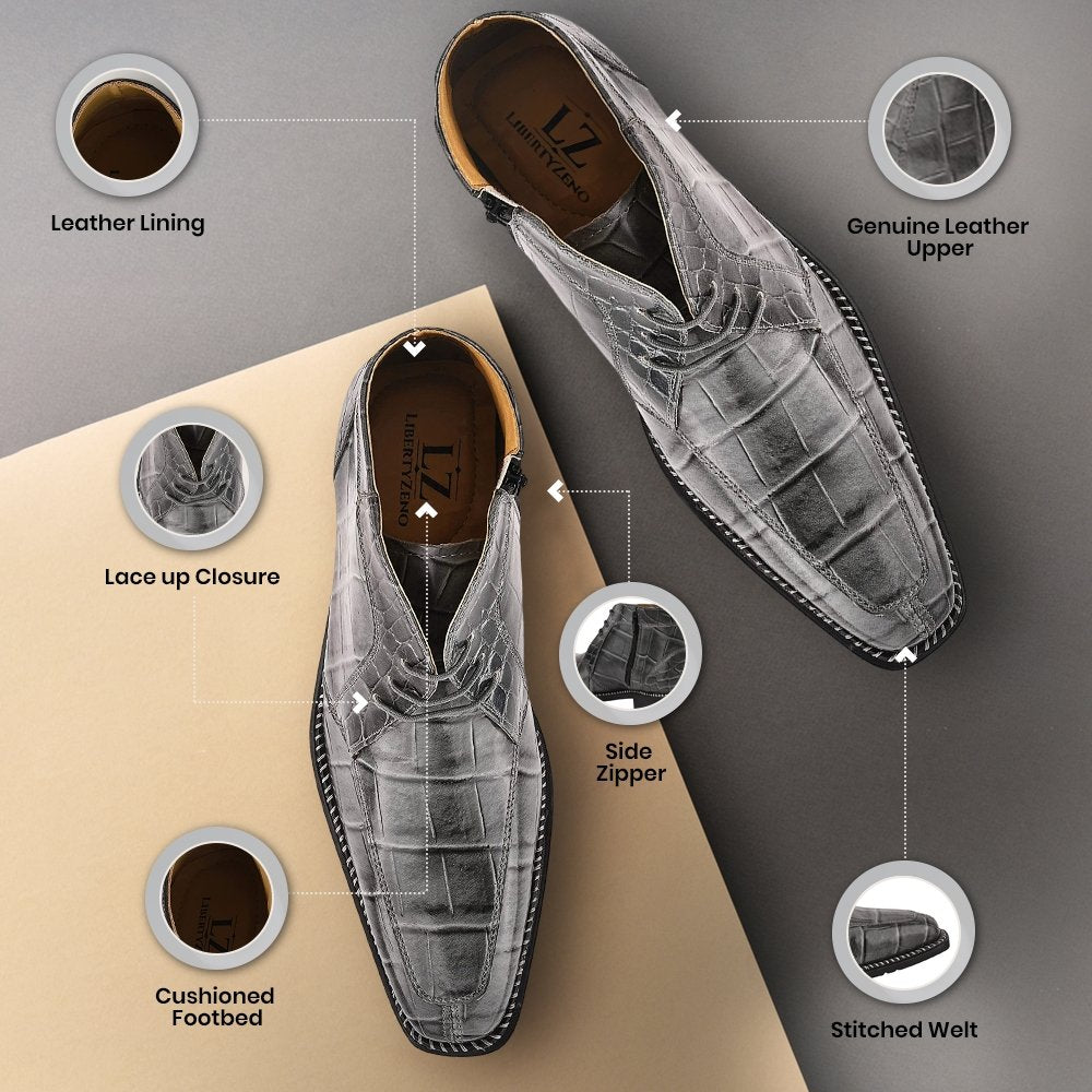 Liberty Zeno Liam Genuine Leather Lace - Up Style Boots for Men