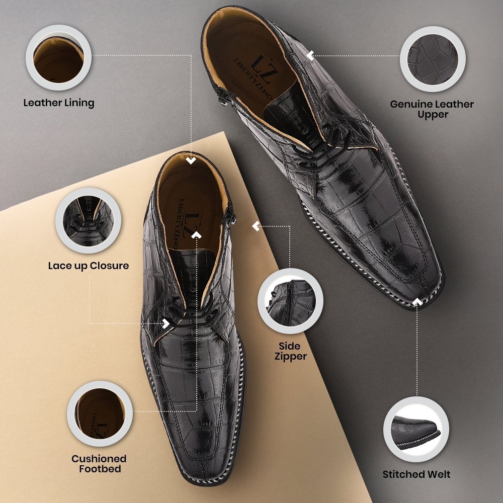 Liberty Zeno Liam Genuine Leather Lace - Up Style Boots for Men