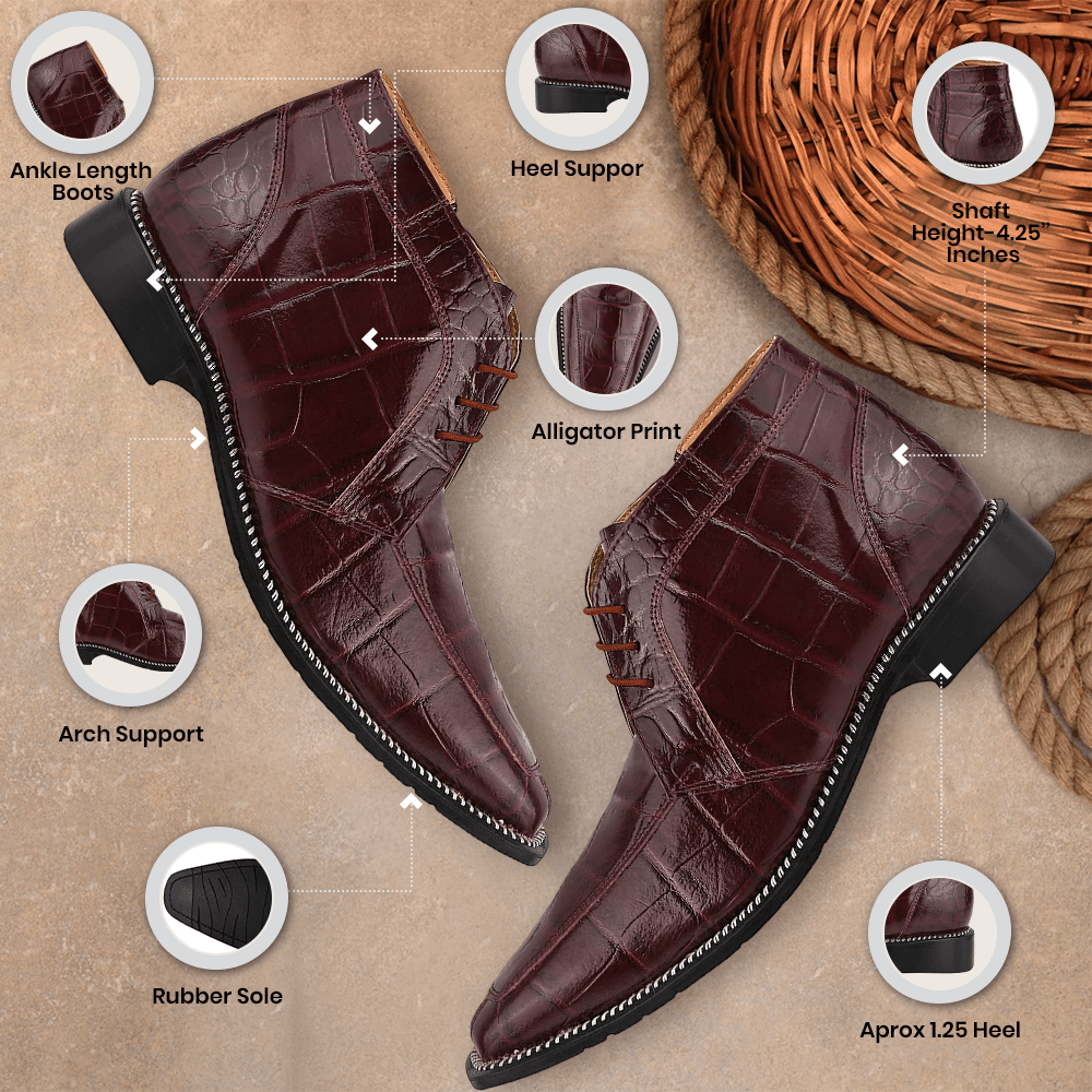 Liberty Zeno Liam Genuine Leather Lace - Up Style Boots for Men