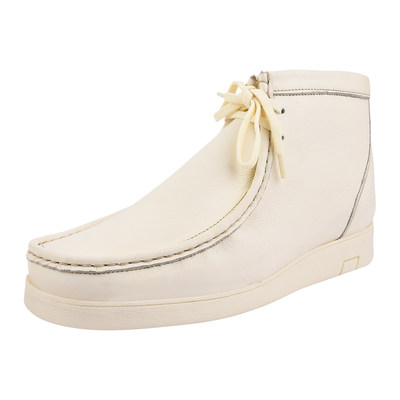 Liberty Zeno HAMARA JOE men's cream chukka boots, three-quarter side view