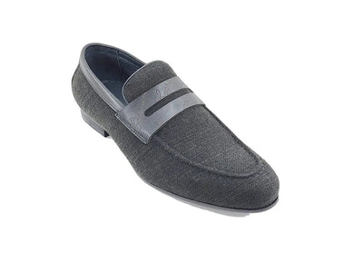 Carrucci Shoes Life Style Penny Loafer With Leather Trim Fabric KS71403