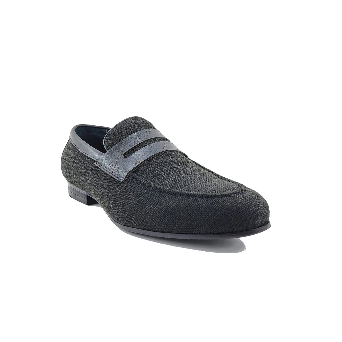 Carrucci Shoes Life Style Penny Loafer With Leather Trim Fabric KS71403