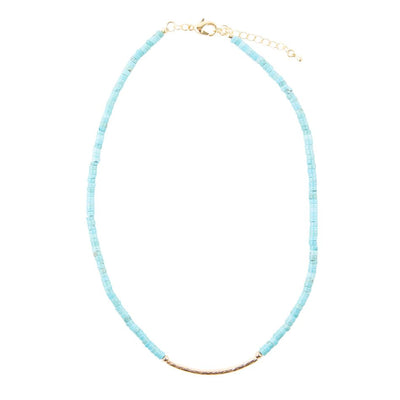 Little Bit Turquoise Golden Bar Necklace
