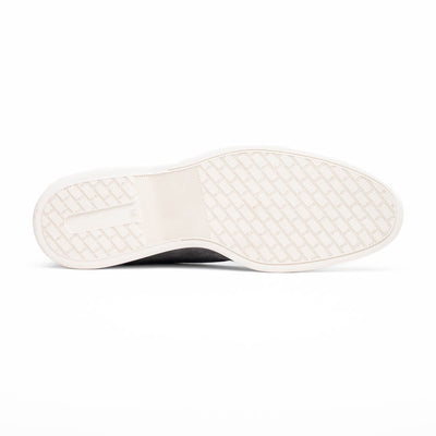 Zelli Italia 11-603-GRY BENE Sueded Italian Goatskin & Crocodile Loafer Grey Detail View