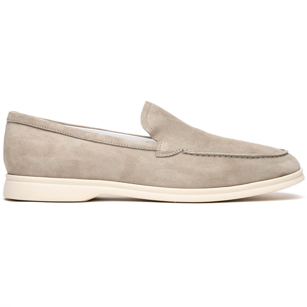 Zelli Italia Men's 16-621-BON LIVORNO Sueded Italian Goatskin Loafer Bone
