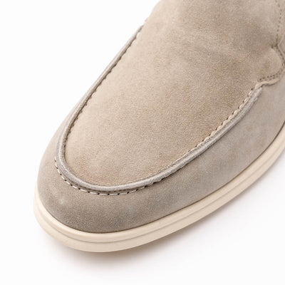 Zelli Italia Men's 16-621-BON LIVORNO Sueded Italian Goatskin Loafer Bone