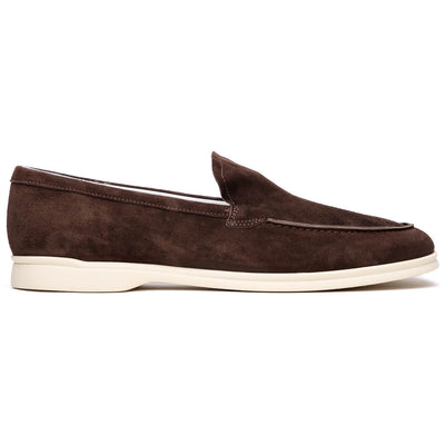 Zelli Italia Men's 16-621-MOC LIVORNO Sueded Italian Goatskin Loafer Mocha