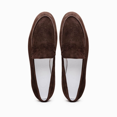 Zelli Italia Men's 16-621-MOC LIVORNO Sueded Italian Goatskin Loafer Mocha