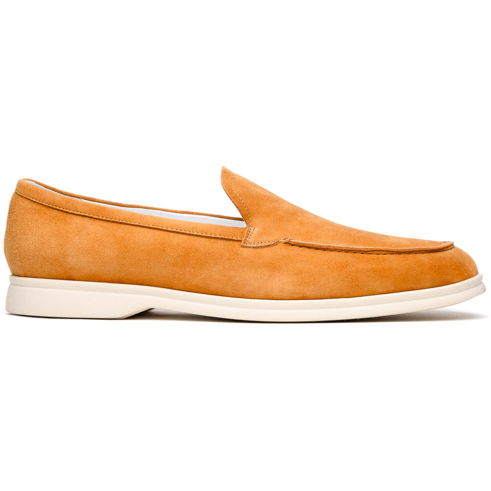 Zelli Italia Men's 16-621-CGN LIVORNO Sueded Italian Goatskin Loafer Cognac
