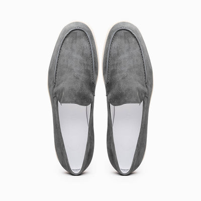 Zelli Italia Men's 16-621-GRY LIVORNO Sueded Italian Goatskin Loafer Grey