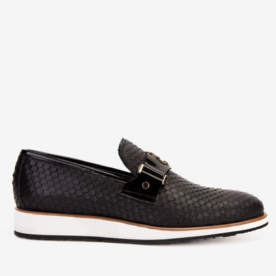 Vinci Leather The Legacy Black Leather Men Casual Loafer Shoe – product view 1