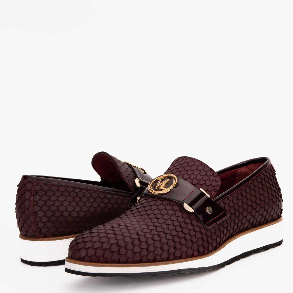 Vinci Leather The Legacy Burgundy Leather Men Casual Loafer Shoe – product view 6
