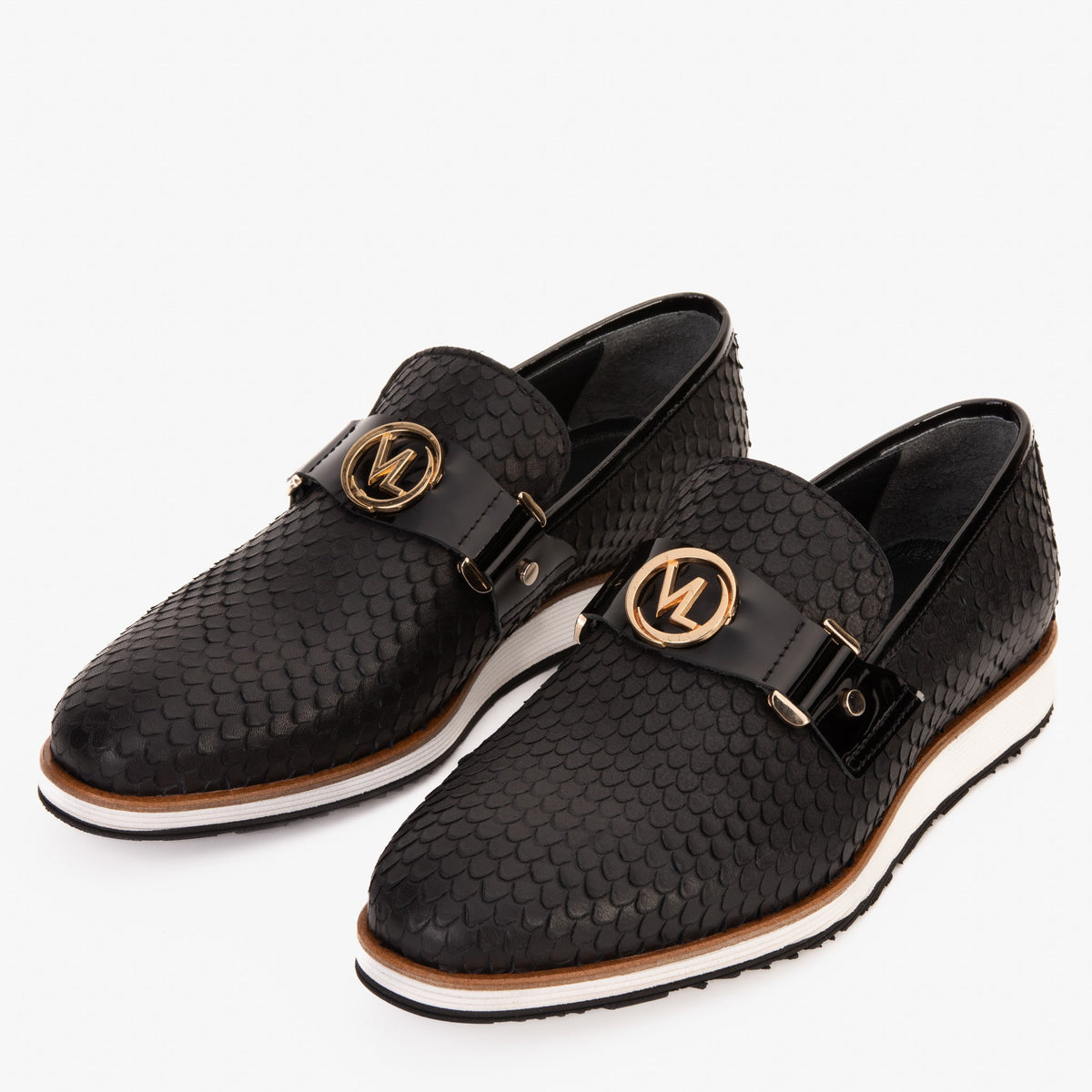 Vinci Leather The Legacy Black Leather Men Casual Loafer Shoe – product view 5