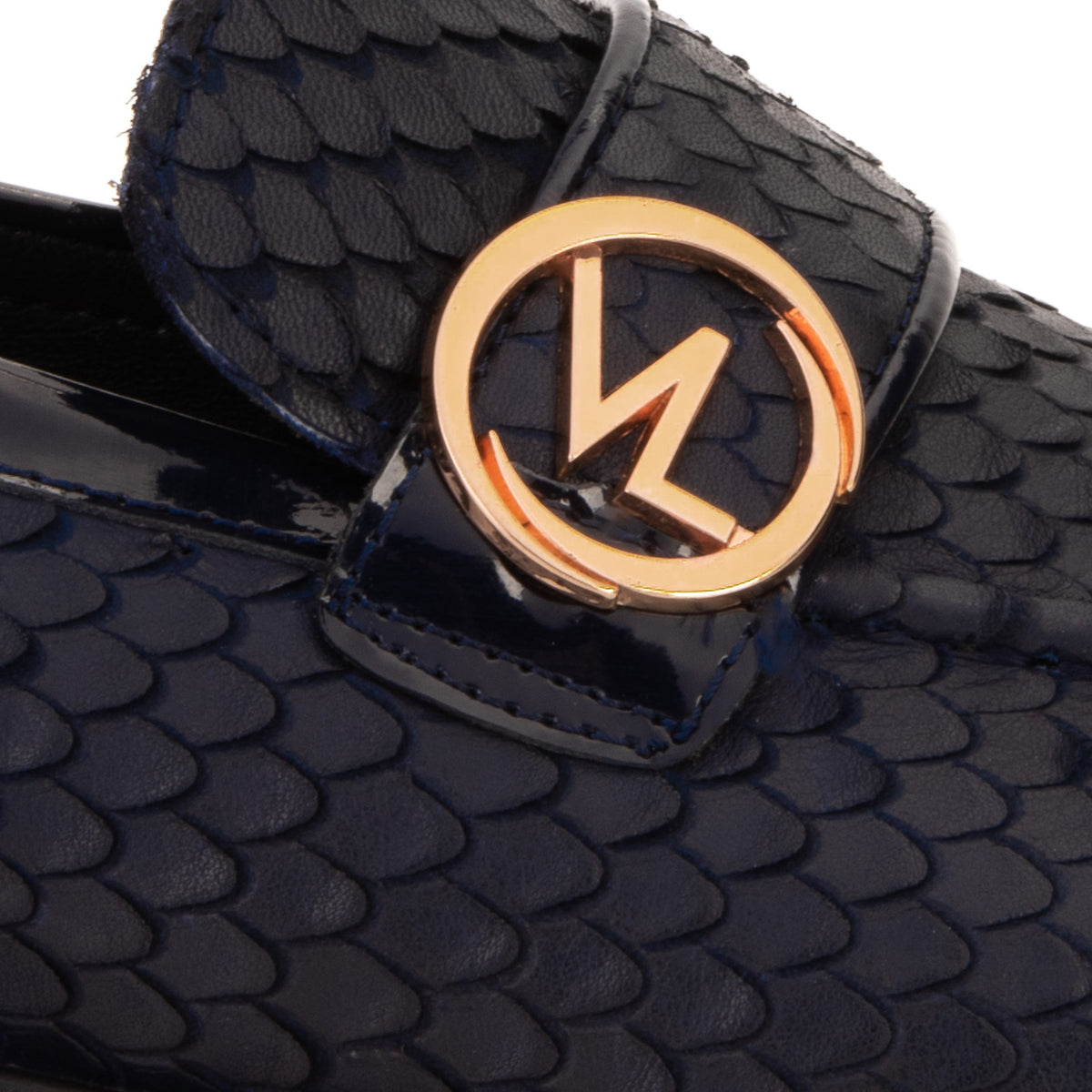 Vinci Leather The Monarch Navy Blue Leather Men Dress Shoe – product view 10